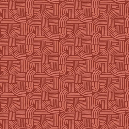 Blender Cotton Fabric By The Yard - Wildflower Linea Cinnabar Windham 52254-5