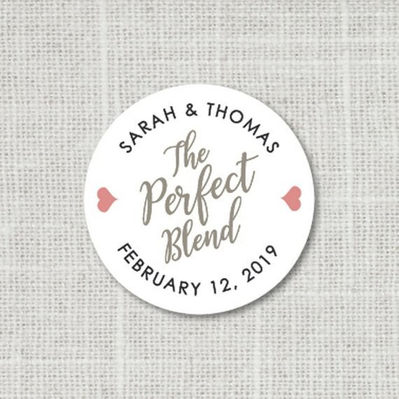 The Perfect Blend Stickers, Tea Or Coffee Favor Labels, Baby Shower Wedding Stickers