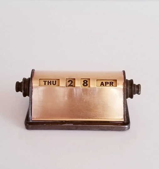 Vintage Working Perpetual Desk Calendar