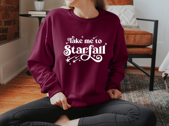 Take Me To Starfall Sweatshirt | Officially Licensed Sarah J Maas Acotar Sjm Bookish Merch The Night Court Velaris