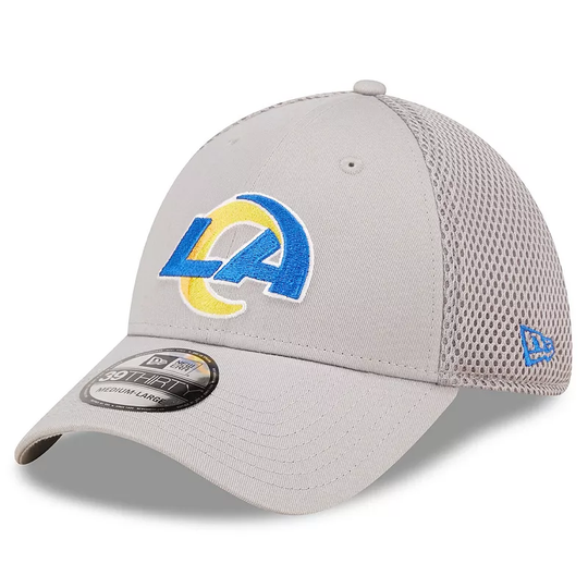 Men's New Era Gray Los Angeles Rams Team Neo 39THIRTY Flex Hat, Size: Medium/Large, Grey