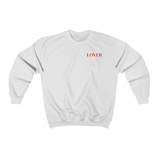Lover Name Tag Unisex Heavy Blend Crewneck Sweater - Gifts For Lovers Winter Wear Couples Casual Comfortable