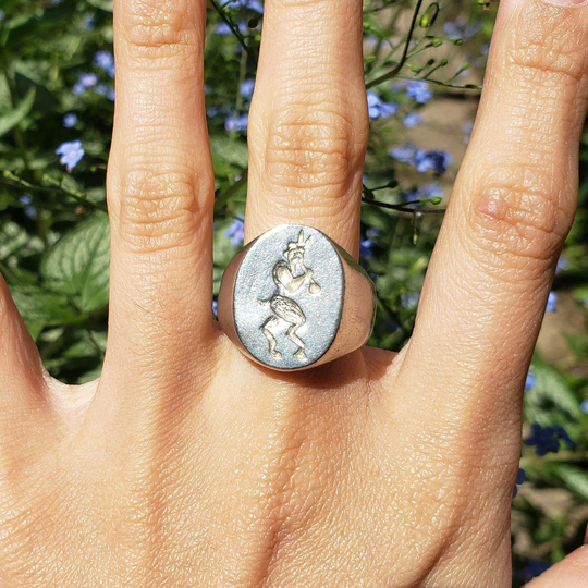 Sir Satyr Wax Seal Signet Ring