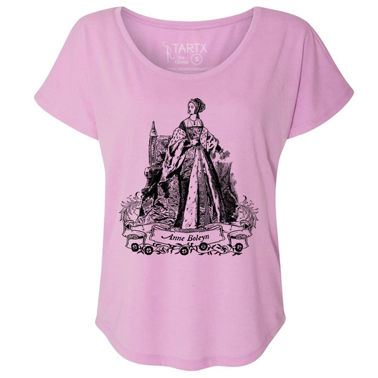 Anne Boleyn Tri-Blend Wide Neck Dolman Shirt Size Medium Lilac Sale