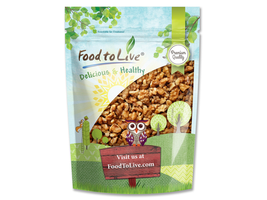 California Walnut Pieces - Non-Gmo Verified, Chopped Nuts, Shelled, Raw, Unsalted, Vegan, Bulk. Keto Snack. Good Source Of Protein, Iron