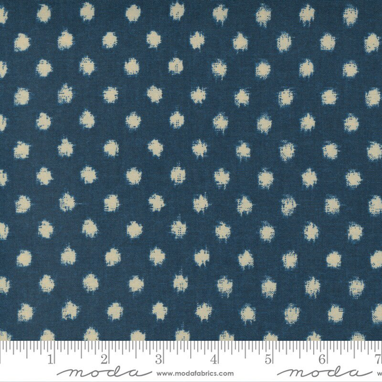 Sale Yukata Fabric By The Yard. Dot Blender Ikat Fabric. Debbie Maddy For Moda. Home Decor Fabric. Dark Blue