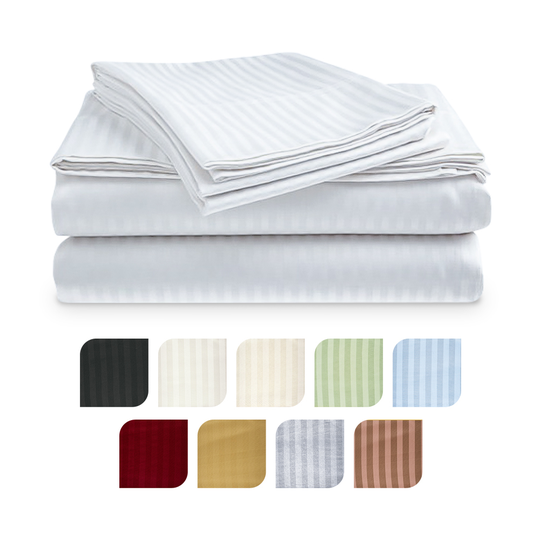 4 Piece Set: Ultra Soft 1800 Series Bamboo-Blend Bedsheets in 9 Colors - Twin, Beige