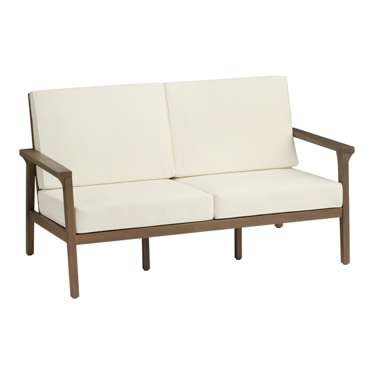 Natural Eucalyptus Zaragoza Outdoor Patio Bench - Wood by World Market