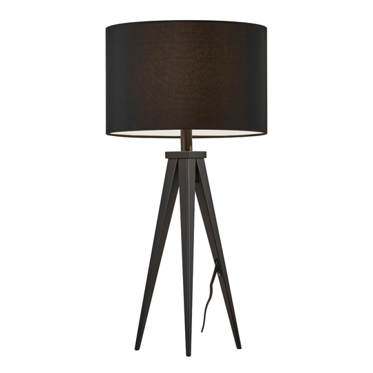 Black Metal Tripod Director Table Lamp by World Market