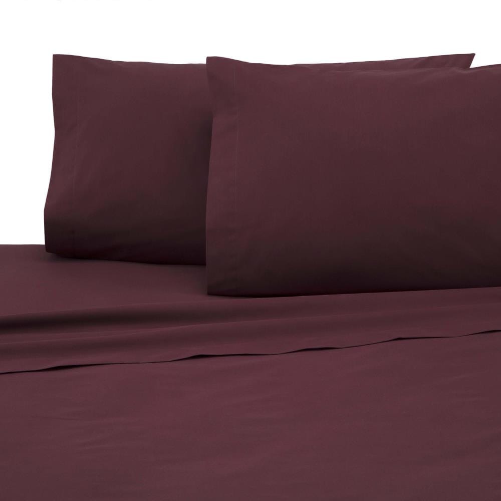 WestPoint Home Martex 225 Thread Count Sheet Twin Cotton Blend Bed Sheet in Red | 028828322128