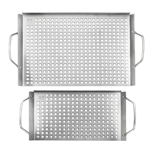 Outset 2 pc. Stainless Steel Grill Topper Grid Set, Multicolor