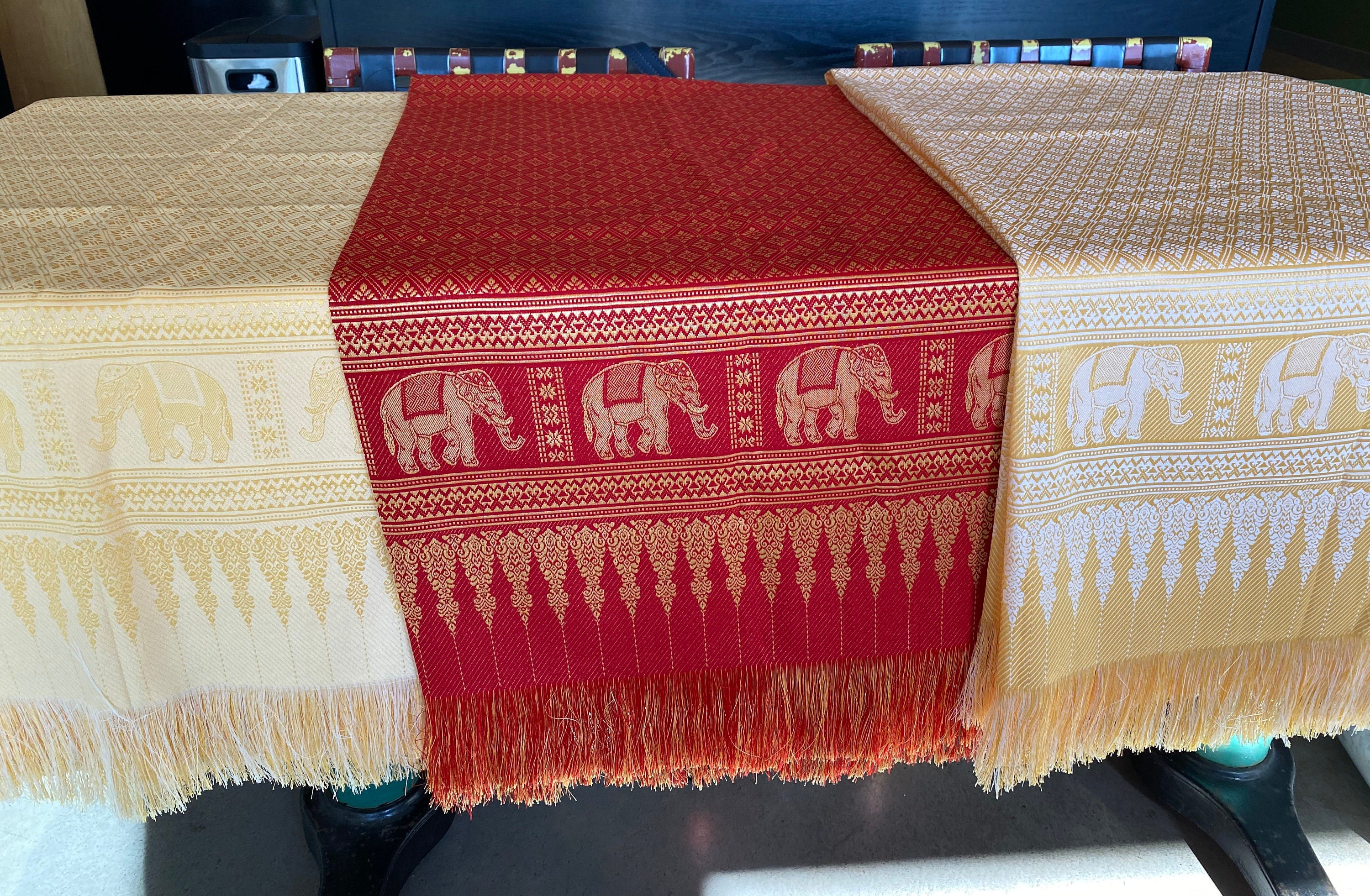 Silk Blend Elephant Tablecloth Thailand Choice