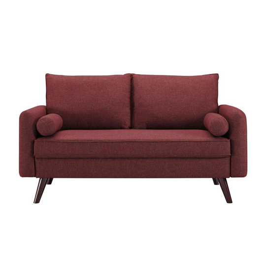 Lifestyle Solutions Jake Casual Red Polyester/Blend Loveseat | LK-CMDS2QU2072