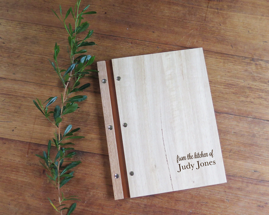 Recipe Folder, Wood Holder, Customized Book, Card Holder