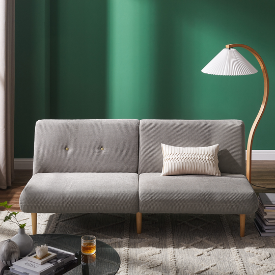 Lucky-Angel Modern Gray Polyester/Blend Reclining Loveseat | SF014-LIGHTGRAY