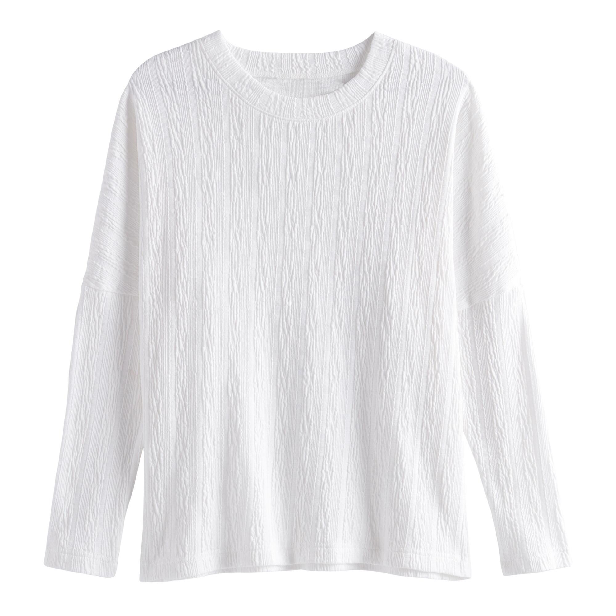 White Textured Lounge Top by World Market