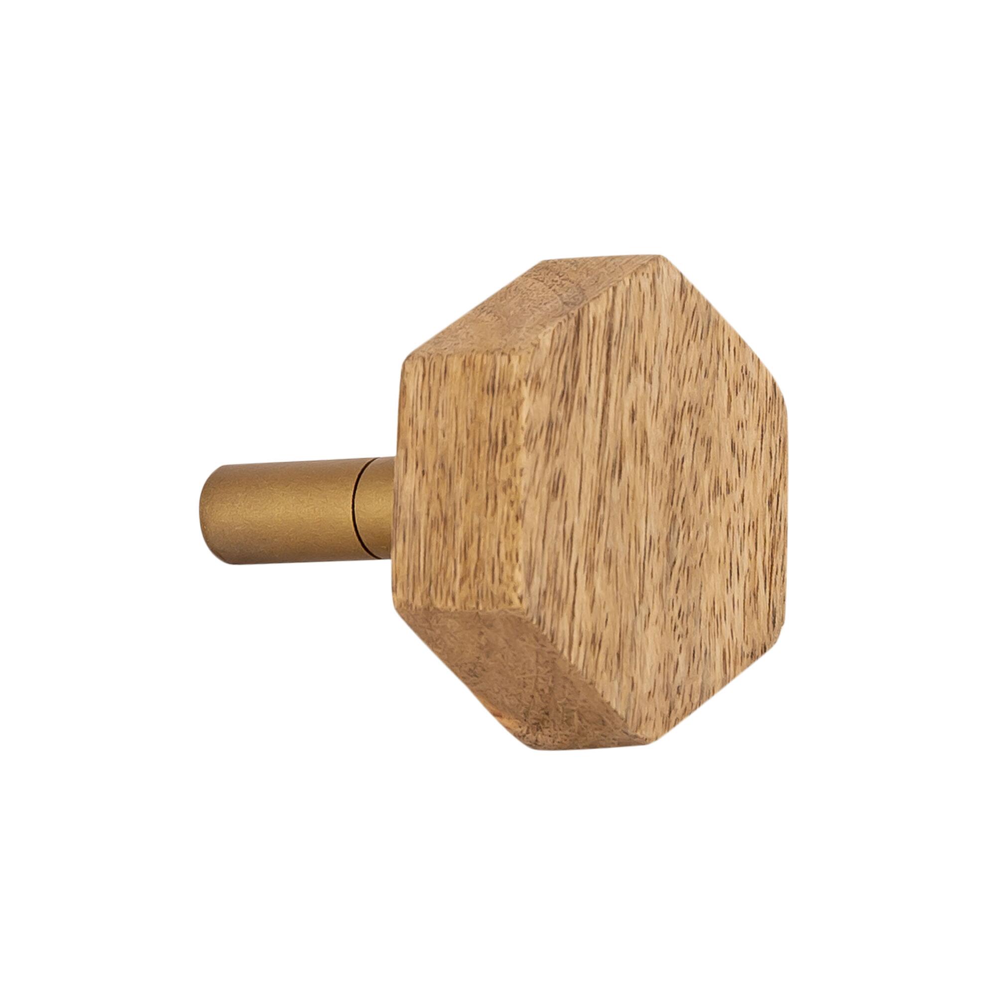 Floating Mango Wood Wall Hooks 5 Count: Natural by World Market
