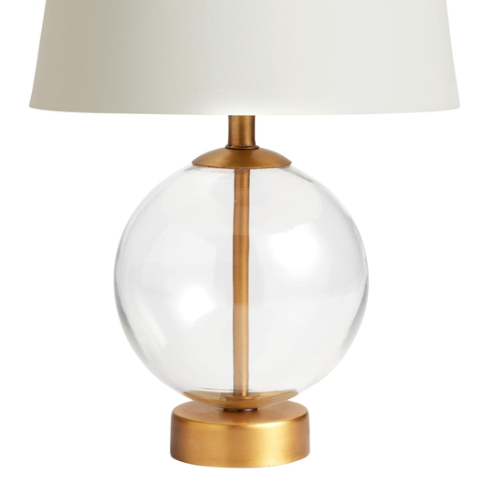 Glass Globe and Brass Serena Accent Lamp Base -
