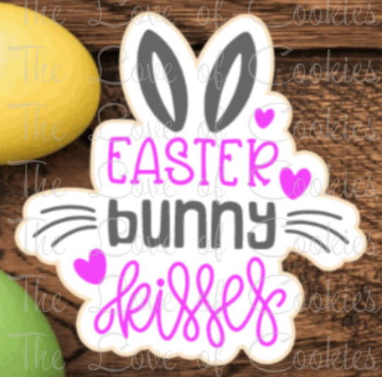 Easter Silkscreen, Cookie Cutter, Stencil, Bunny Kisses 4