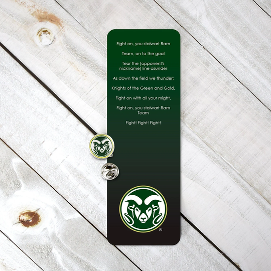 Colorado State University Rams Csu Pin & Bookmark With Fight Song - Officially Licensed Ncaa
