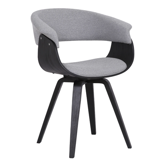 Armen Living Summer Contemporary/Modern Polyester/Polyester Blend Upholstered Arm Chair (Wood Frame) in Gray | LCSUCHBLGREY