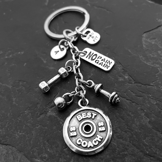 Best Coach Keychain Gym Gifts Name Gift Motivation Coach Gift Personal Trainer Gift Custom Team Sportwod & Fit