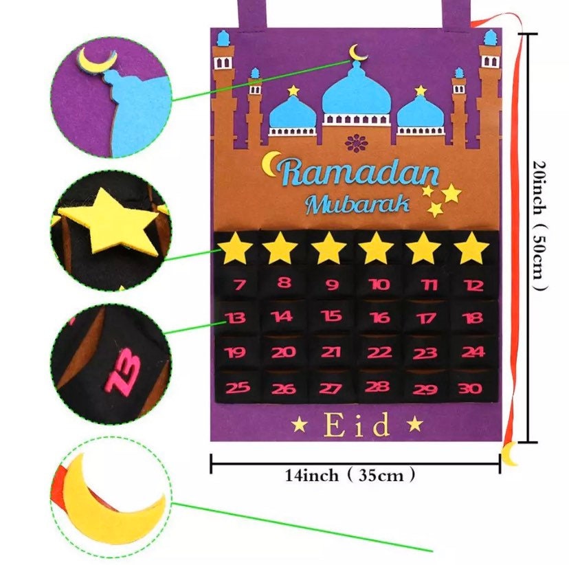 Ramadan Calendar Purple Or Blue