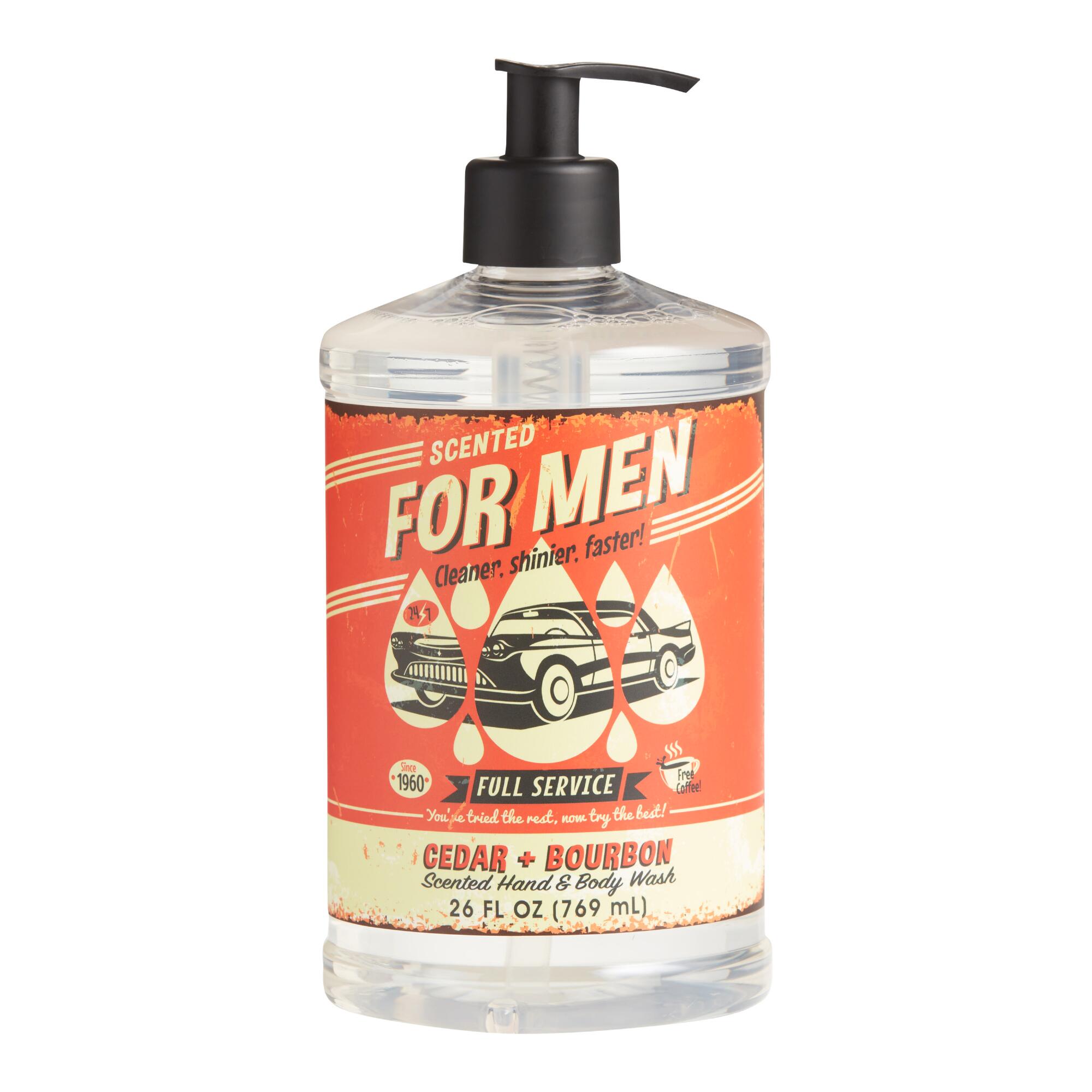 For Men Cedar & Bourbon Hand and Body Wash: Red - Plastic by World Market