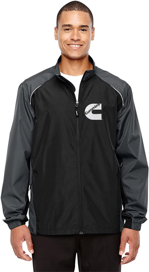Jh Design Group Men's Cummins Logo Lightweight Nylon Windbreaker Jacket