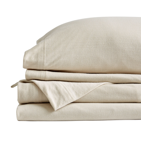 NY Loft SoHo Twin Extra Long 250-Thread Count Cotton Blend Oatmeal 3-Piece Bed Sheet in Off-White | 20060