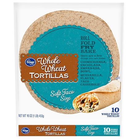 Kroger Soft Taco Size Whole Wheat Tortillas - 16.0 oz
