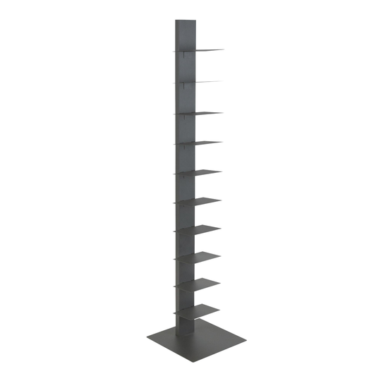 Metal Lucas Book Tower: Black/Gray by World Market