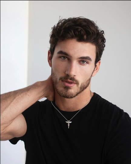 18K Silver Angel Pendant Chain Anchor Necklace Gold Compass For Men Gift Him Boyfriend