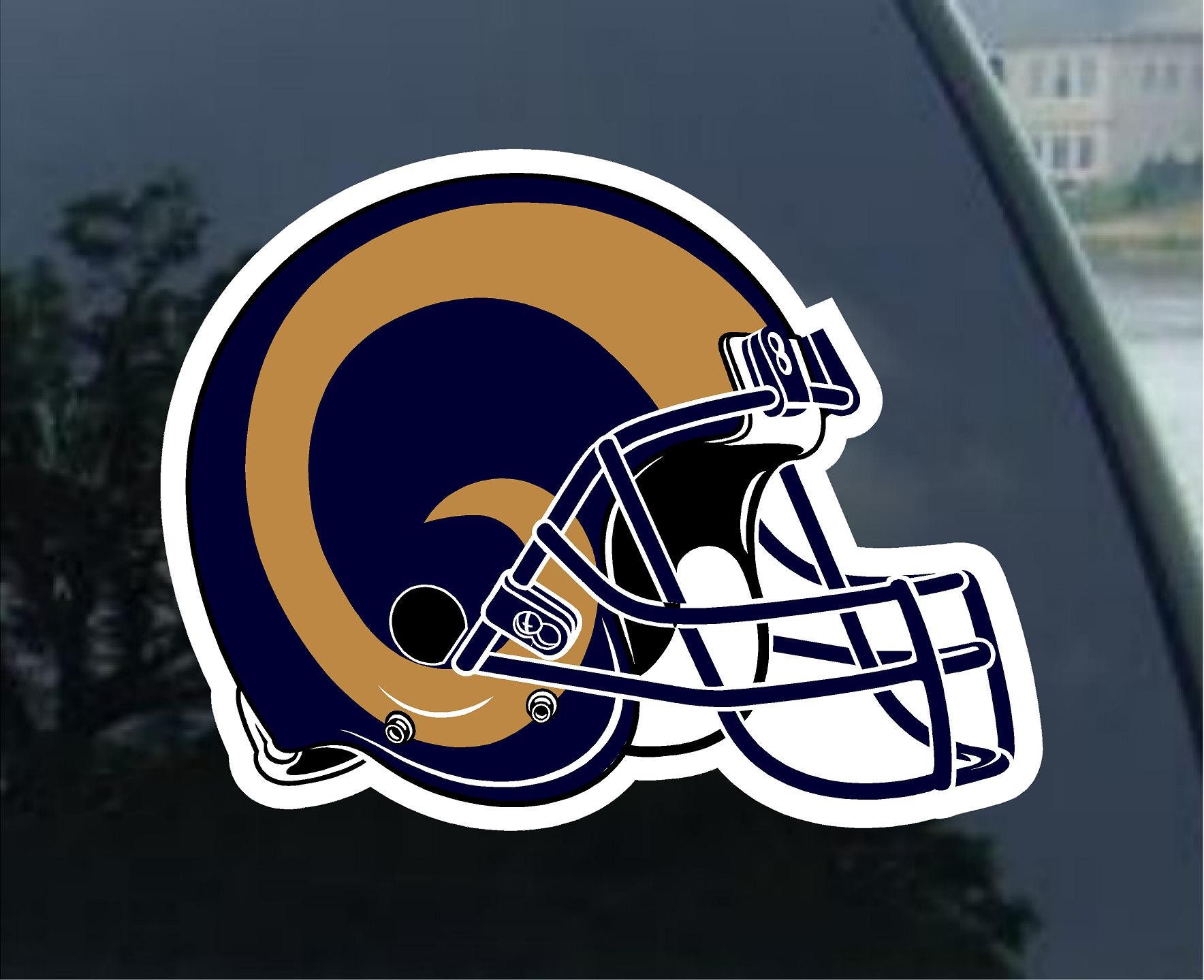 Los Angeles Rams Vinyl Decal Car Window, Mirror, Bumper, Laptop, Yeti, Helmet. Cornhole Sticker