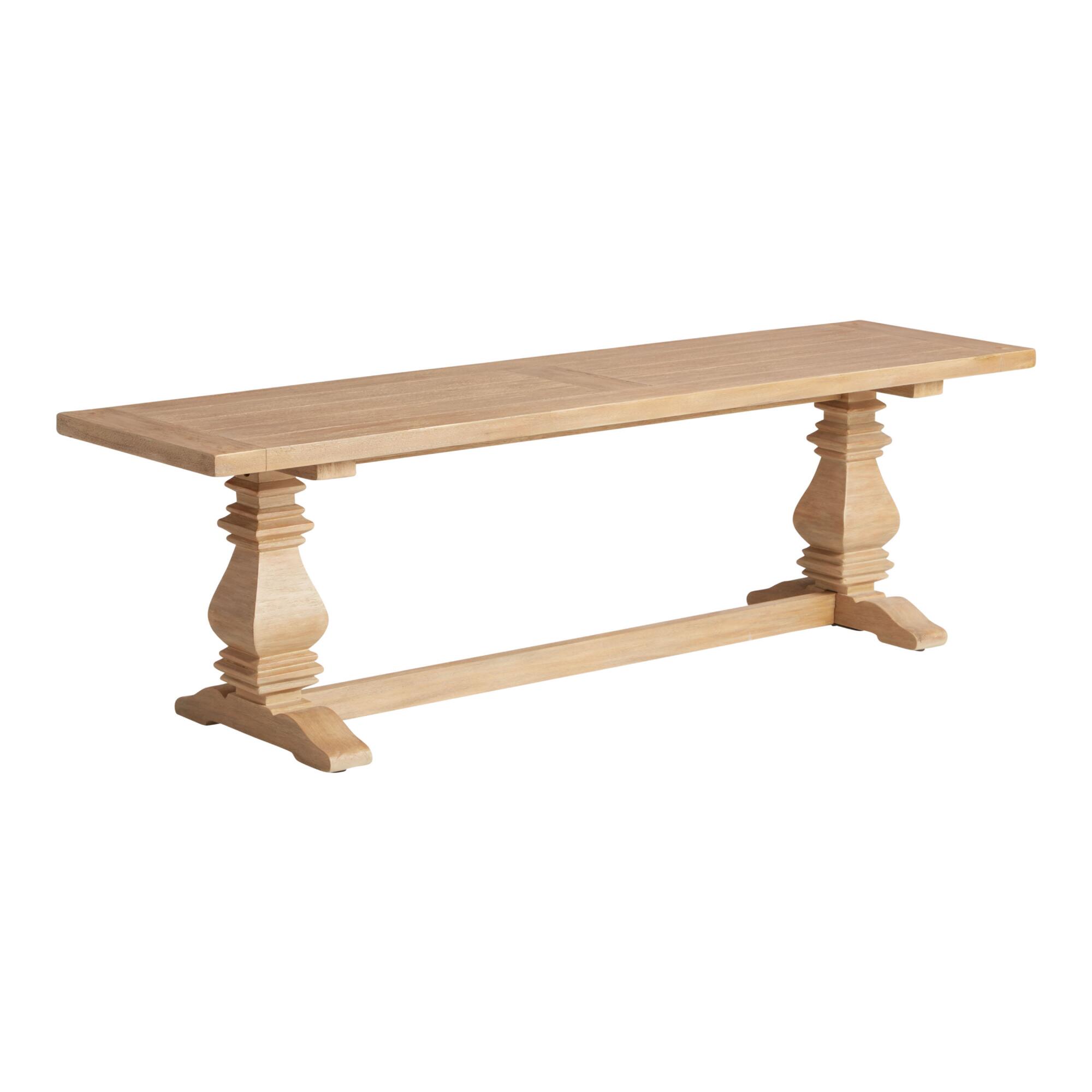 Natural Washed Wood Avila Dining Bench by World Market