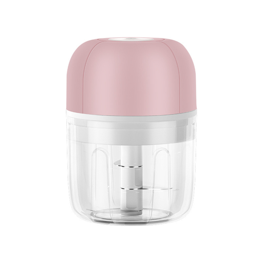 100ml/250ml Garlic Chopper Electric Press Switch ABS Mini Onion Pepper Food Processor Blender Kitchen Gadget - pink, l