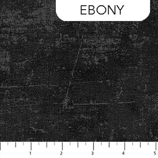 Ebony Black Blender Canvas Collection By Deborah Edwards For Northcott Fabrics 44 Inches Wide 100% Cotton Quilting Fabric Nc 9030-99