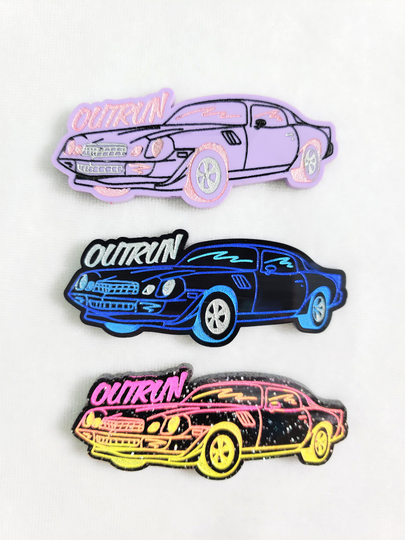 Outrun 1979 Camaro Inspired Pin, 1980S, 80S, 1990S, 90S, Aesthetic, Vaporwave, Synthwave