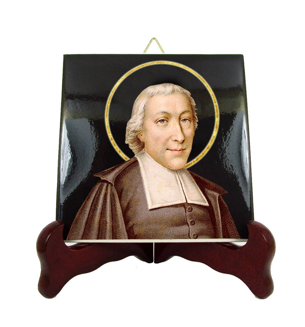 Catholic Saints - Saint John Baptist De La Salle Catholic Icon On Tile St Religious Gifts
