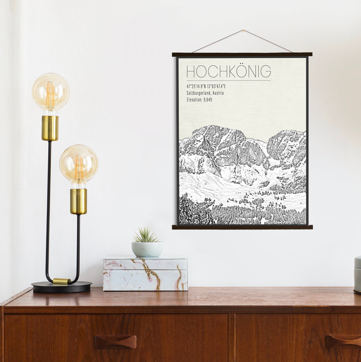 Hochknig Austria Ski Resort Print | Hanging Canvas Of Printed Marketplace