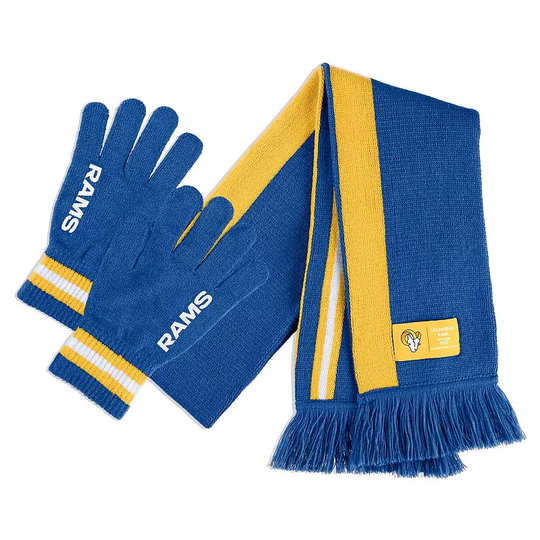 WEAR by Erin Andrews Los Angeles Rams Scarf and Glove Set, Multicolor