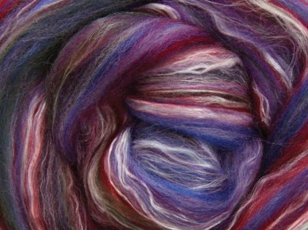 Gemstone Silk Merino Luxury Blend Sliver Spinning & Felting Superfast Shipping