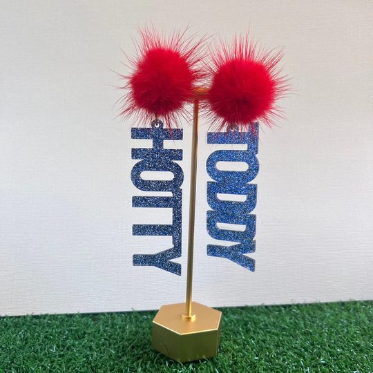 Hotty Toddy Earrings, Ole Miss Game Day Earrings