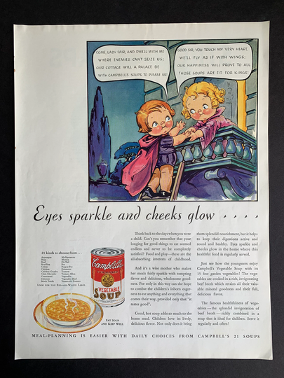 Vintage 1933 Campbell's Soup Print Ad