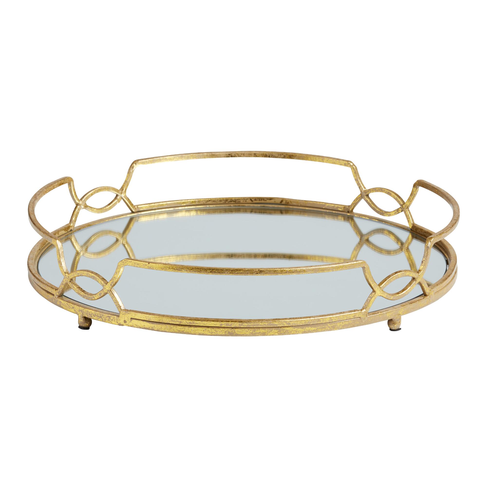 Gold Mirrored Tabletop Tray - Metal by World Market