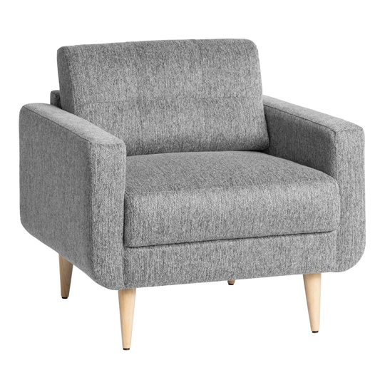 Square Riga Upholstered Chair: Gray by World Market