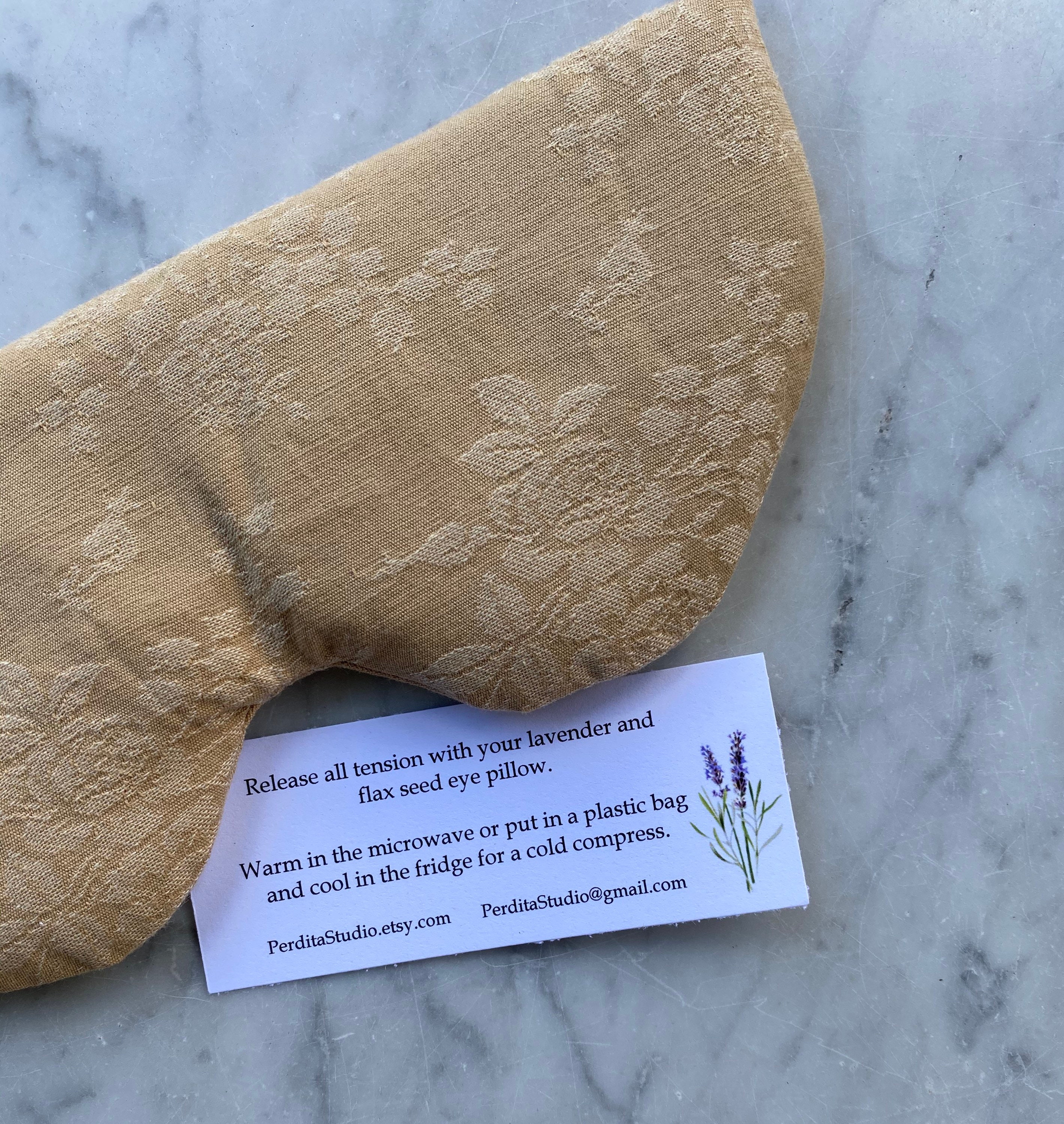 Lavender Eye Pillow. Linen/Cotton Blend Fabric Filled With French & Flax Seed. Relaxation, Aromatherapy, Sleep, Meditation, Yoga