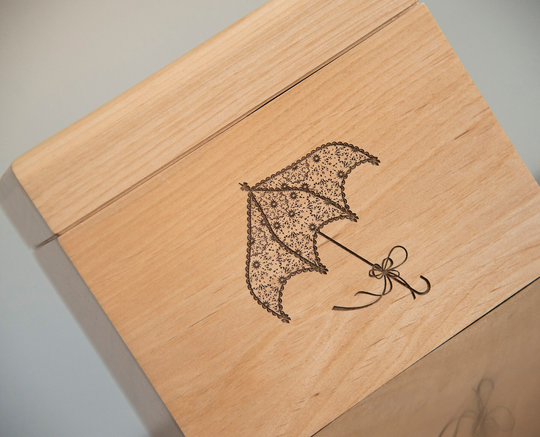 Personalized Recipe Box - Pink Parasol