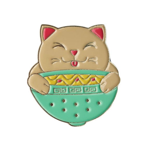 Smartwiz Cat Ramen Bowl Enamel Pin