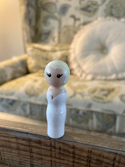 Dolly Parton Peg Doll | Hand-Painted Country Music Singer Iconic Influential Women